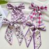 New Luxury Narrow Short Woman's Silk Scarf Hair Strip Silk Ribbon Small Neck Scarves Bag Handle Ribbon Scarf Kerchief Lady Tie