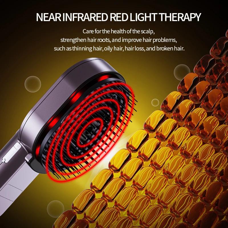 Electric Spray Essential Oil Massage Hair Growth Comb Vibration /NIR/Fog 3 In-1 Scalp Massage Comb Head Scratcher Massager Brush