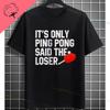Funny Table Tennis Graphic Tshirt With Pingpong Boys Desgin Casual Sports Pure Cotton Short Sleeve Tshirt Outdoor Clothing