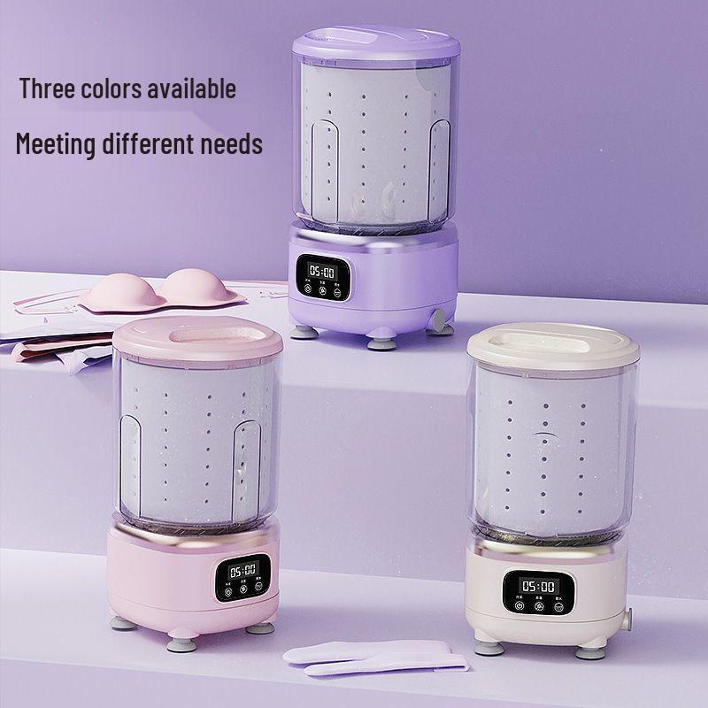 2L Wireless Sock and Underwear Dehydrator: Compact Automatic Washer for Dorms