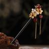 Vintage Chinese Wood Hair Sticks for Women Handmade Luxury Flower Hairpins Hair Chopsticks Wedding Party Head Jewelry Accessory
