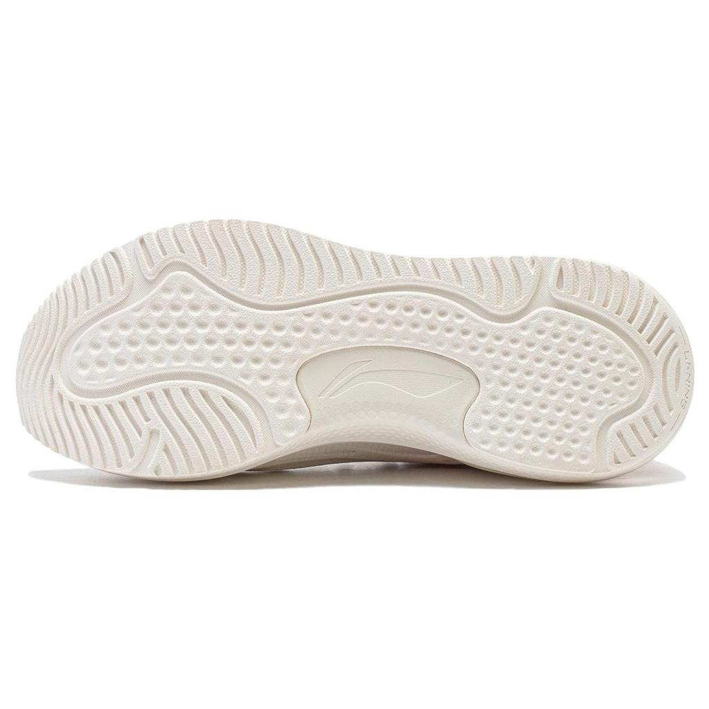 Li Ning EazGo Cushioning Abrasion Resistant Cushioning, Wear Resistant Low Top Running Shoes Women's White Pink ARST042-2