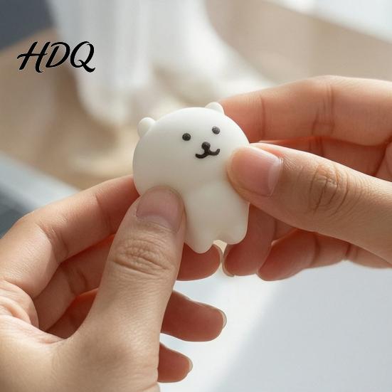 Anxiety Relief Toy 3/4/5/6Pcs Mini Bear Stress Toy, Cartoon White Squeeze Slow Rebound Sensory for Kids Adults, Party Favors