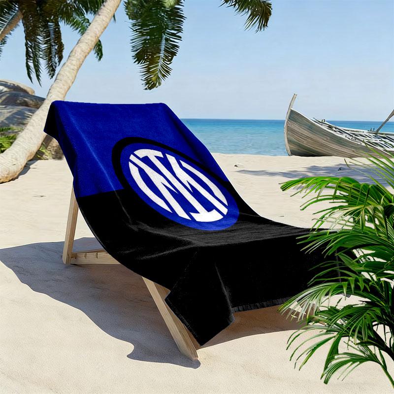Asciugamano da Spiaggia Stampa Milan Football Club, Asciugamano Grande Morbido Asciugatura Rapida per Spiaggia Campeggio Nuoto