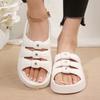 Fashion Women's New Summer Flat Sole Hollow Peep Toe Slippers Thick Sole Non Slip Home Slippers Bathroom Slippers Outdoor Beach Slipper