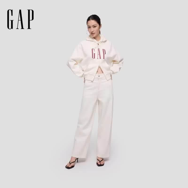 GAP Women's Fleece-Lined Embroidered Logo Hoodie