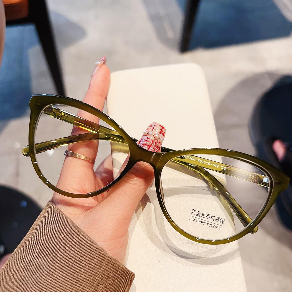 1.67 1.74 -8 to +8 Fashion Cat Eye Eyewear Computer Glasses Women Men Anti Blue Light Blocking Reading Glasses Ultralight Pink Eyeglasses
