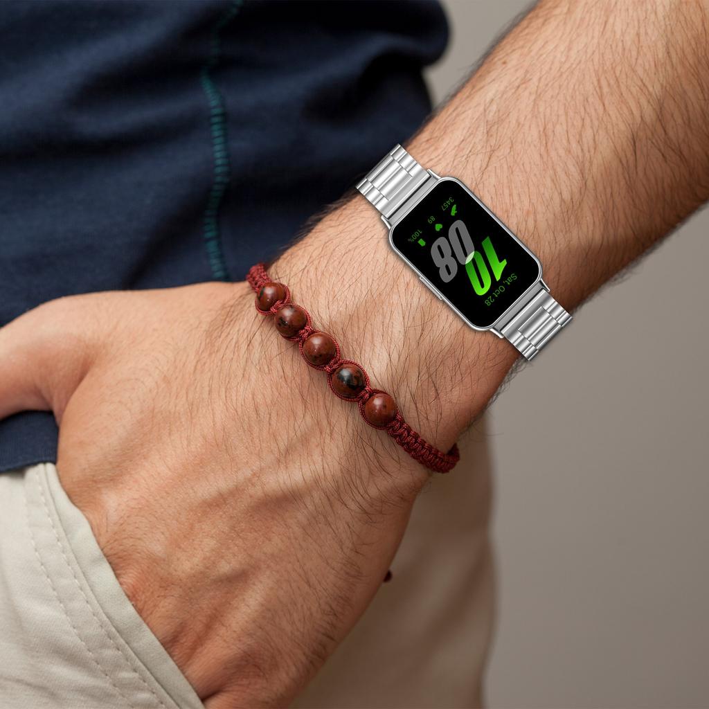 Kovový řemínek pro Samsung Galaxy Fit 3 Nerezová ocel Vyměnitelný náramek pro Samsung Galaxy Fit 3 Příslušenství pro chytrý náramek
