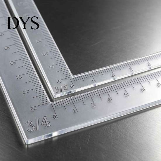 Professional Paper Crafting Gauges 7Pcs/Set Acrylic L-Shaped Positioning Ruler, Tool with Centimeter Scale, 7 Border Offset Rulers Sizes Square Ruler