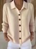 2025 European & American Women's Buttoned Knit Cardigan - New Autumn/Winter Solid Color Casual Fashion Sweater Coat