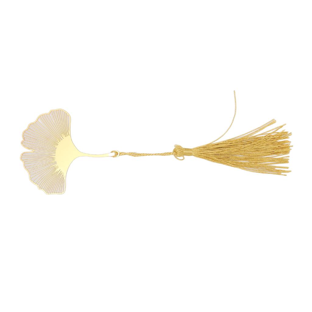 Metal Bookmark Innovative Vintage Hollow Out Gold Leaf Bookmark with Tassels for Book Lovers
