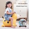 Inflatable Bouncy Horse Riding Toy with Music - Safe for Children and Adults, Non-toxic