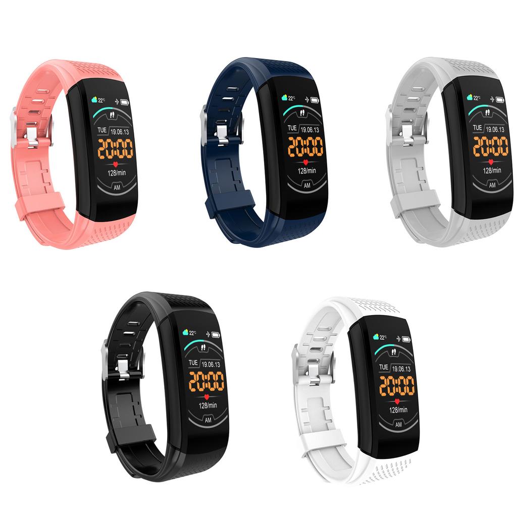 Fitness Tracker Bluetooth kompatibilní pro zařízení iOS-Android s monitorováním krevního tlaku a srdeční frekvence připomenutí sedavého sezení