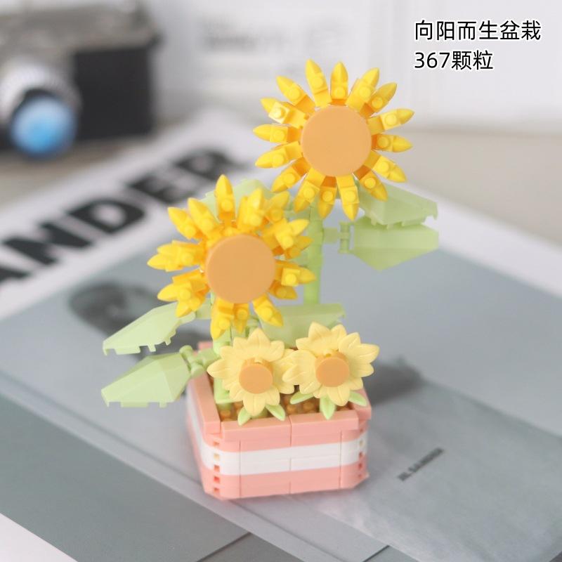 Flower Bouquet Mini Building Blocks Set Mini Blocks for Kids Girls 7 To 12 Years Old Bricks Educational Children Puzzle Game Toy