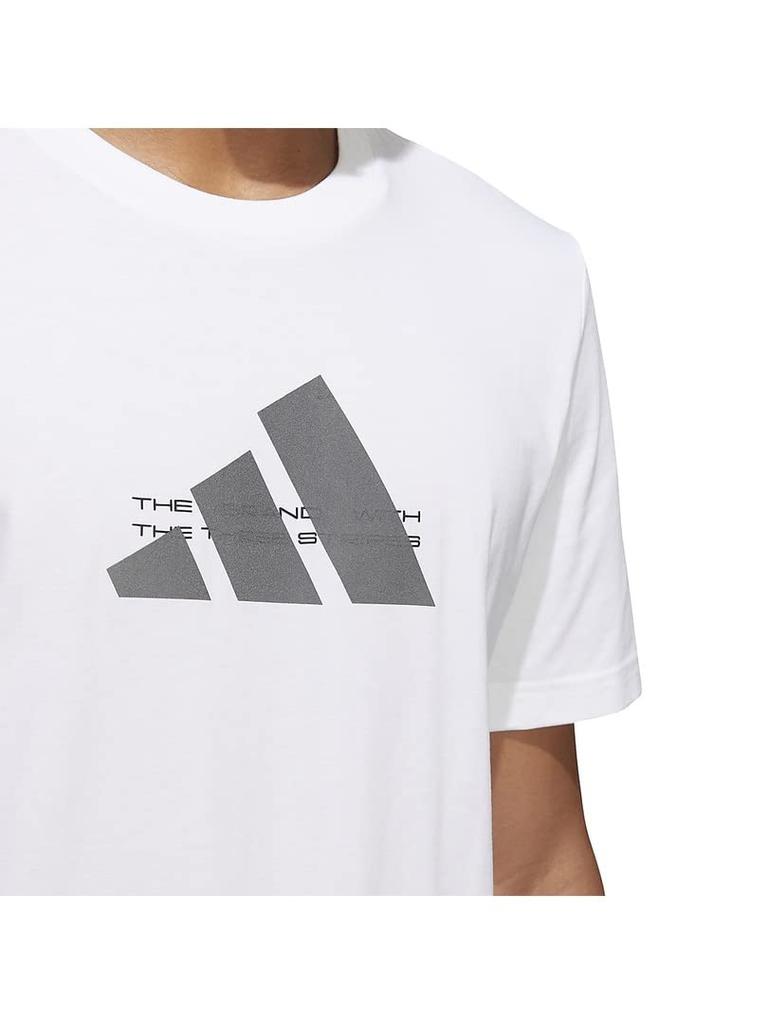 Adidas Tech Badge of Sport Short Sleeve White Size T-Shirt, LOO46, Men's, (HE9939), J/M