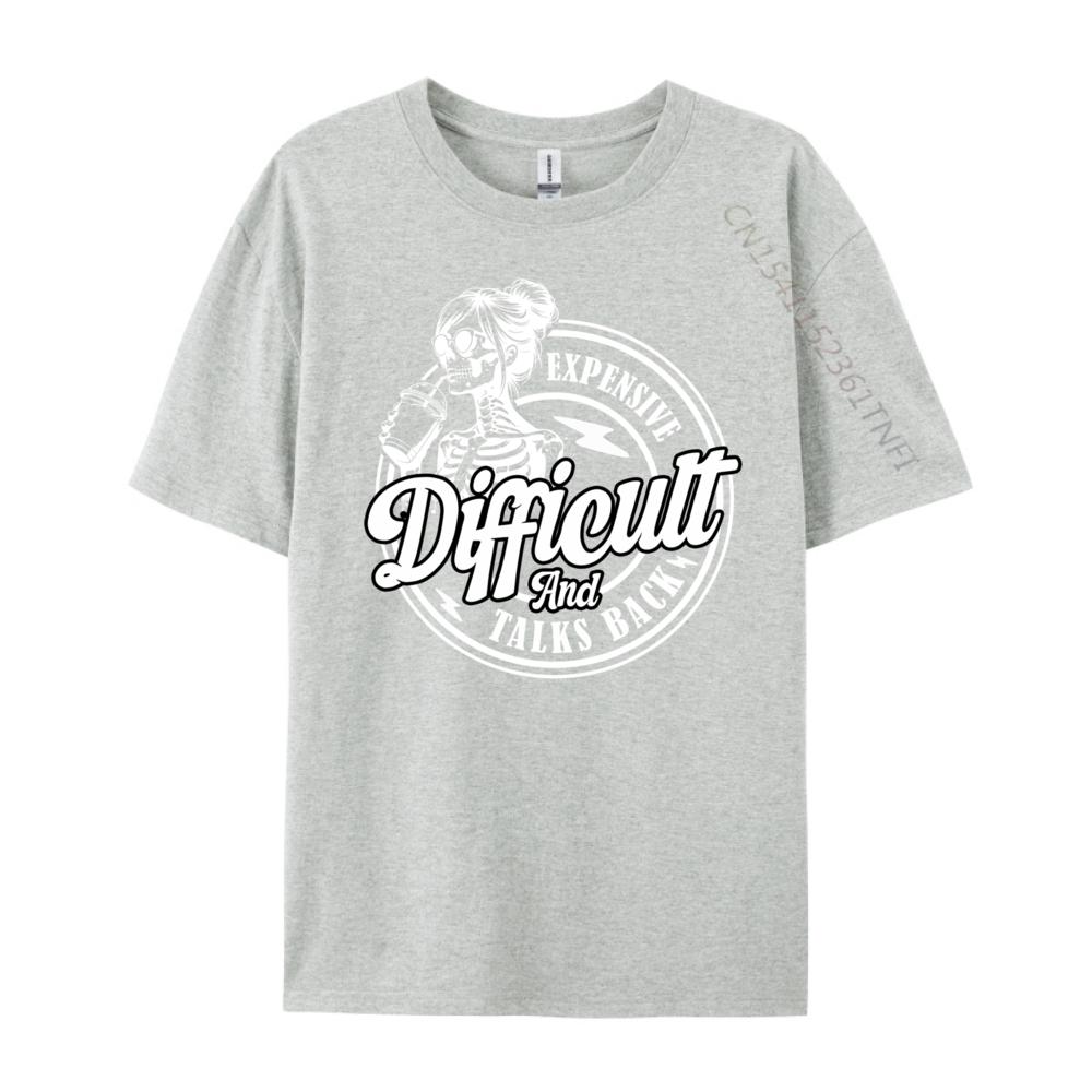 Expensive Difficult And Talks Back Skeleton D Red And Black Graphic T Shirt Soft Band Tshirts Eu Size