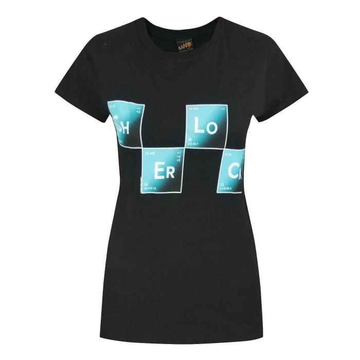 Plan 9 Womens/Ladies Sherlock Holmes Breaking Bad T-Shirt L noir