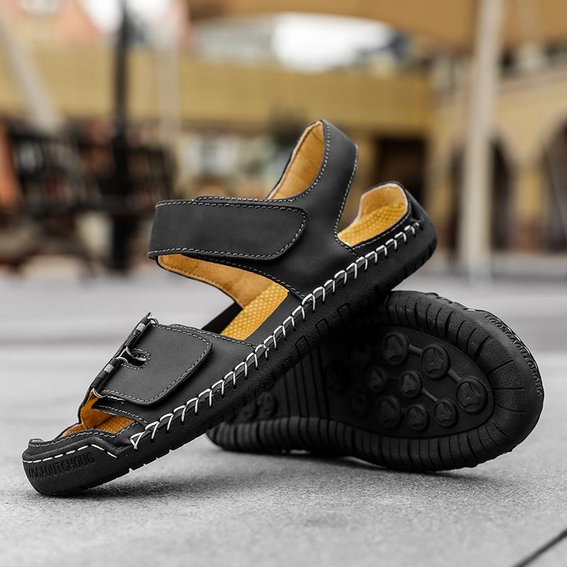 Classic Men's Summer Handmade Breathable Designer Sandals Outdoor Men's Beige Comfortable Casual Shoes Buty Meskie Wyprzedaż