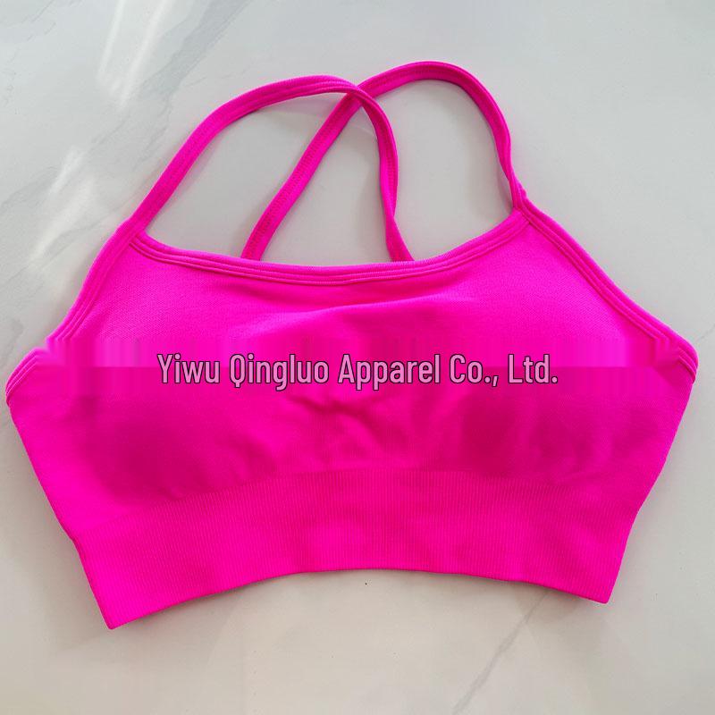 DFYNE Nahtloser Sport-BH mit Kreuzrücken aus Nylon-Spandex für Damen