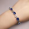 Imitation Amethyst Four-Leaf Clover Bracelet Women'S Platinum-Plated Tanzanite Blue Treasure Bracelet.