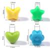 200Pcs Acrylic Beads Candy Color Love Flower Star Butterfly Loose Bead for Jewelry Supplies DIY Bracelet Keychain Decoration