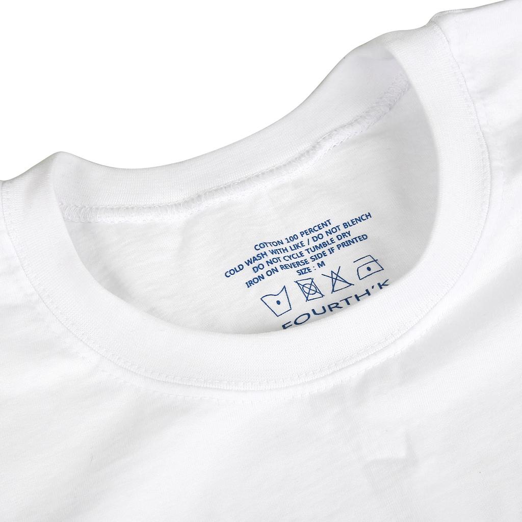 FOURTHK Plain White T-Shirt