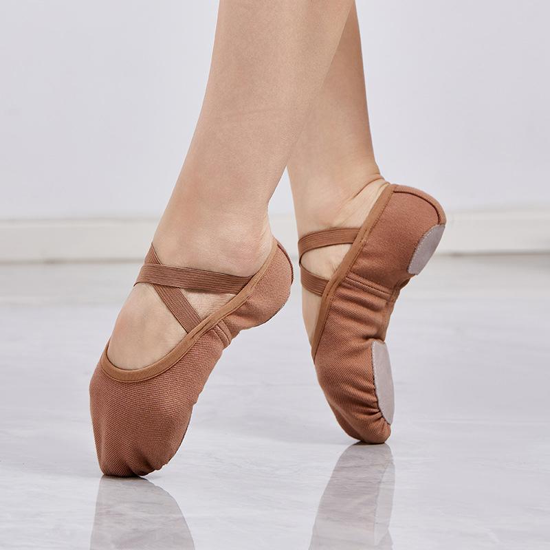 

Еластична Тканина Латиноамериканські Танці Тренування Дорослі Жінки Дівчина Чоловіки Взуття з Коров ячої Замші М яка Підошва Балет Дитяче Танцювальне Тренувальне Взуття Оптом 44 кавовий