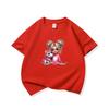 Kids Pure Cotton T Shirt Girl Sitting With Pink Unicorn Print Crew Neck Short Sleeve Tee Casual Boys Girls Summer Tops