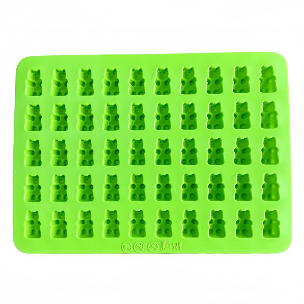 50 Grids Gummy Bear Mold Silikonowy Słodki Miś Galaretka Formy z Kroplomierzem Cukierki Czekoladowe Fondant Formy DIY Narzędzia Do Dekoracji Pieczenia