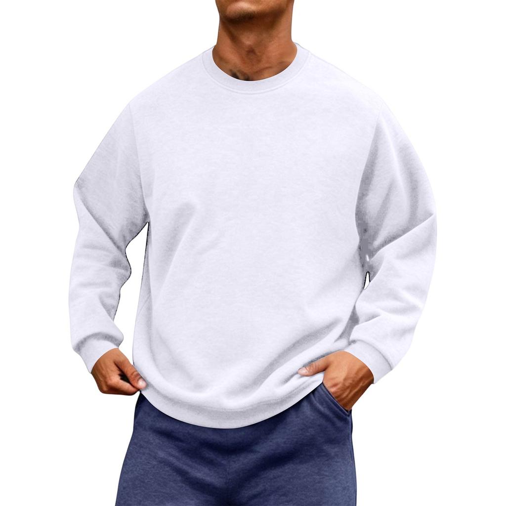 Herren Sweatshirt mit Rundhalsausschnitt und langen Ärmeln, lässiger Pullover für den Alltag