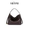 Handgewebte Eimer-Tragetasche Retro-Schultertasche Unterarmtasche Vielseitige Handtasche Damentasche