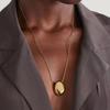 Geometric Pendant Necklace Metal Long Sweater Chain Women Choker Necklace  Sweater Accessories
