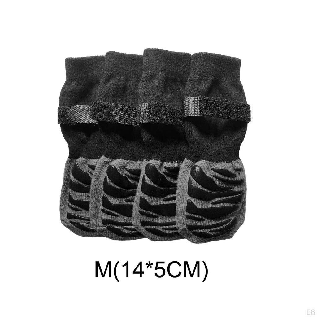 4 stück Rutschfeste Socken Abdeckung, Hund Schuhe Paw Schützen Traktion Kontrolle Socken für Kleine