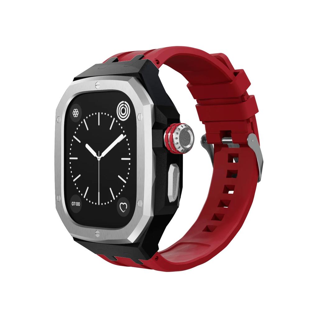 Kit di Modifica di Lusso per Apple Watch Ultra 2/Ultra 49MM Cinturino+Cassa in Acciaio Inossidabile per IWatch Serie 49mm Accessori