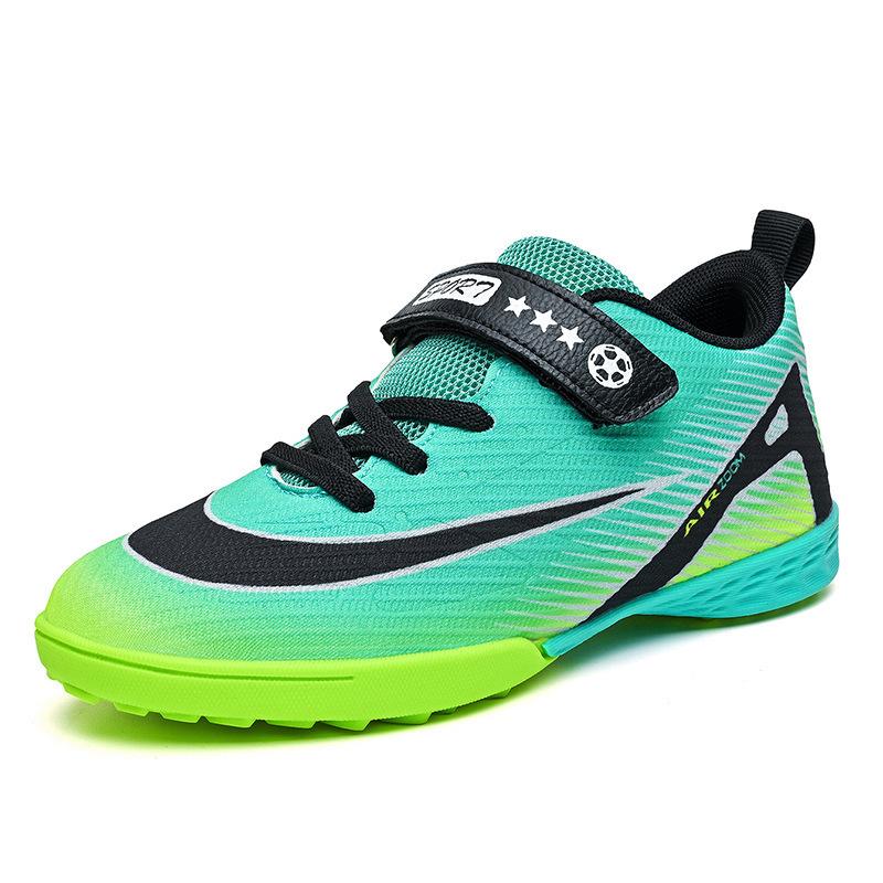 2025 new children's football shoes boys and students girls broken nails Velcro casual game sports shoes