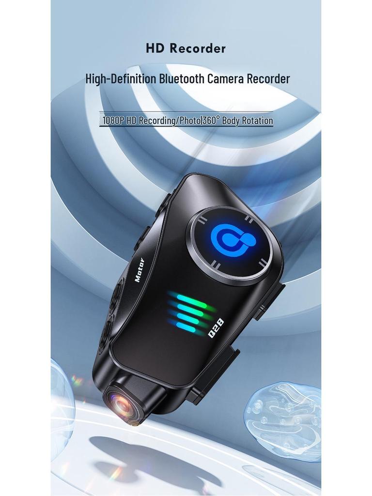Q28 Zestaw słuchawkowy Bluetooth do kasku z kamerą HD 1080P i rejestratorem jazdy motocyklowej