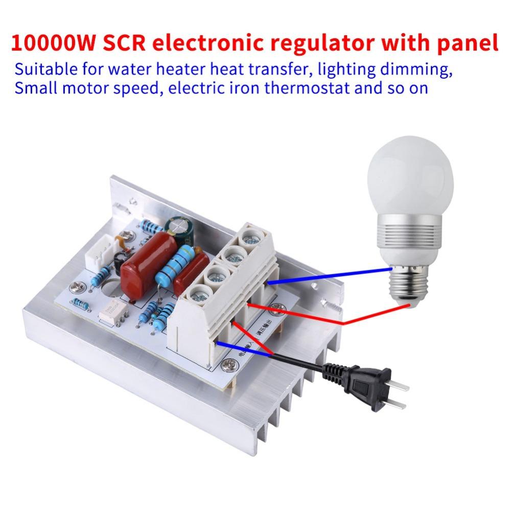 10000W SCR Spannungsregler AC 220V 80A Dimmschalter Motorcontroller Leistungsregelung