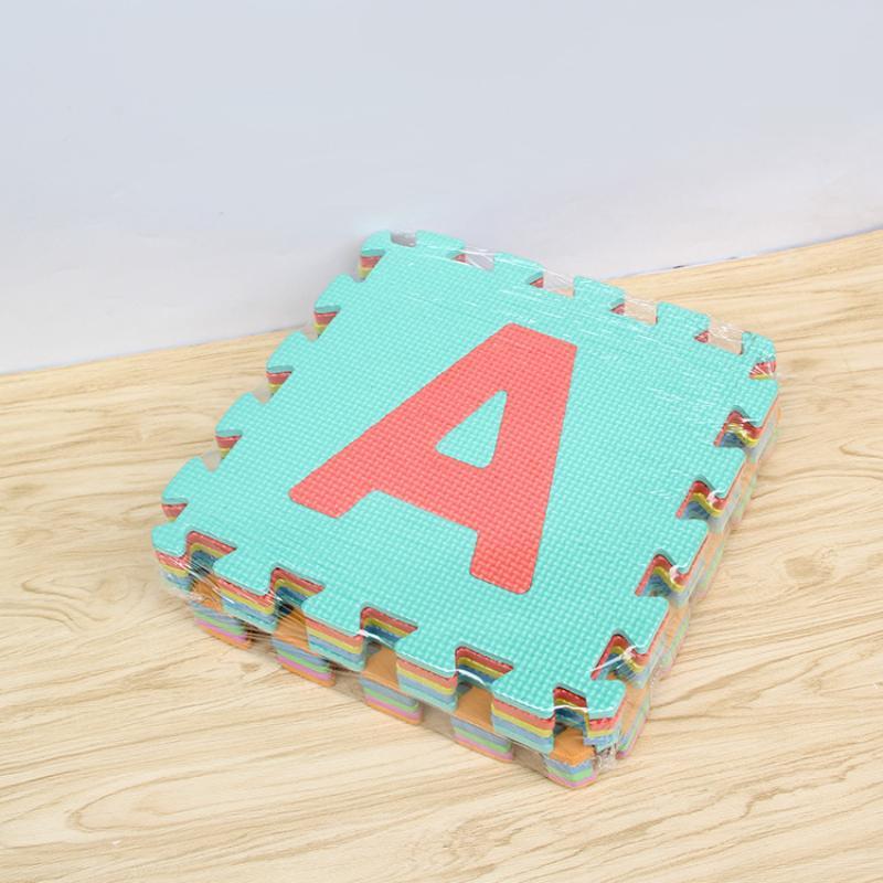 Non Toxic Pe Foam Puzzle Play Mat With Educational Alphabet Number Patterns For Baby Crawling Kids Playroom Activity