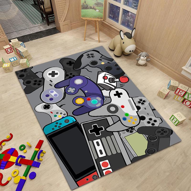 Game Console Carpet Large Living Room Decor Home Stereoscopic Effect Retro Bedroom Rooms Mat Hotel Hall Boy Friend Rugs Decorate