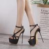 Women's Waterproof Platform Stilettos: Large-Size Sexy Pole Dance & Catwalk Hollow Sandals