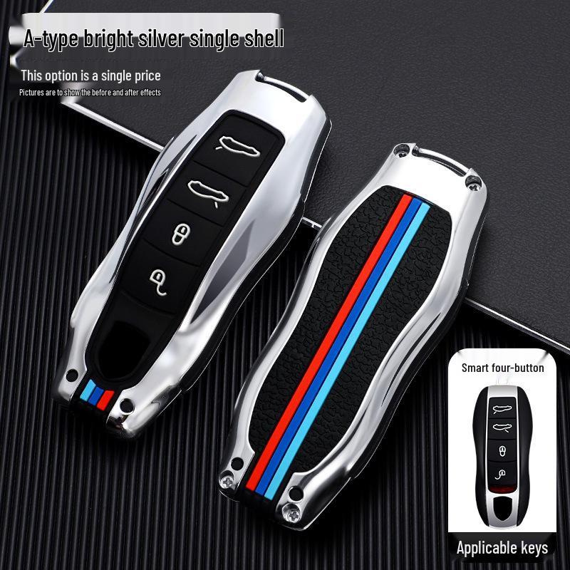 Porsche Cayenne Macan Panamera 718 Key Shell Cover & Modified Keychain Bag.