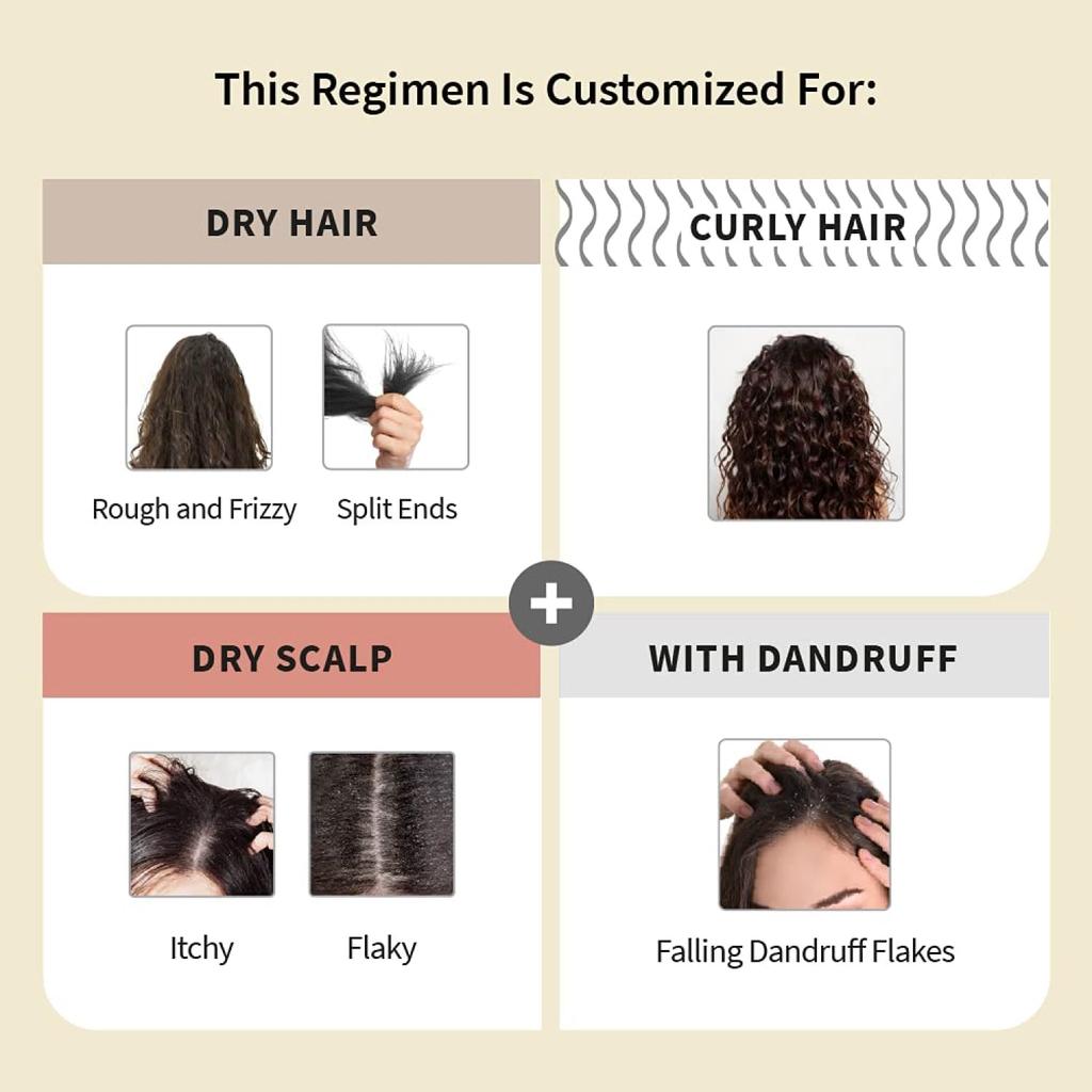 Vedix Ayurvedic Hair Care 3 Pc Kit | Normal/Oily & Curly | Dry Scalp