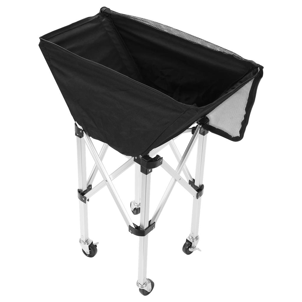 Collapsible Hammock Ball Cart with Wheels Volleyball Wheeled Cart Large Capacity for Garage Or Gym