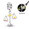 Sales 925 Silver Luminous Twelve Constellations Charms Bead Fit Bracelet DIY Women Birthday Jewelry Gifts