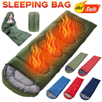 Ultraleichter Umschlagschlafsack, tragbarer Reiseschlafsack, atmungsaktive, bequeme Matratze mit Kompressionssack für 3 Jahreszeiten