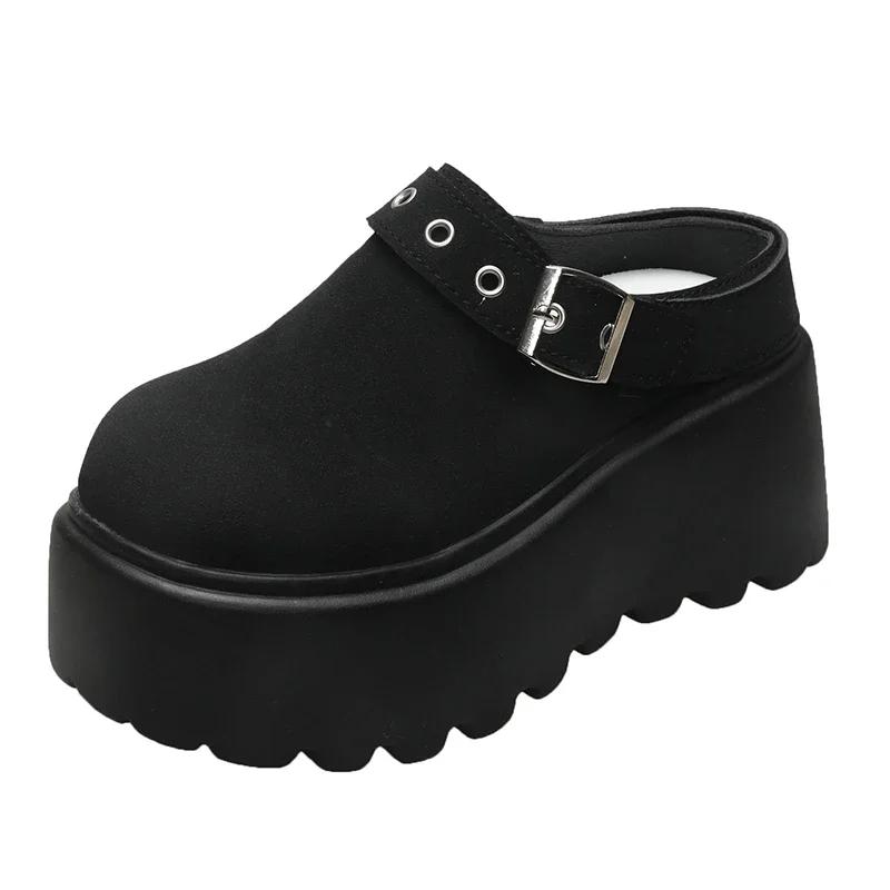 Mode 8CM Damen Pantoletten Plateau Flats Boston Clogs Sandalen Frühling Mode Outdoor Slip On Strand Sandalen Lässige Sportschuhe