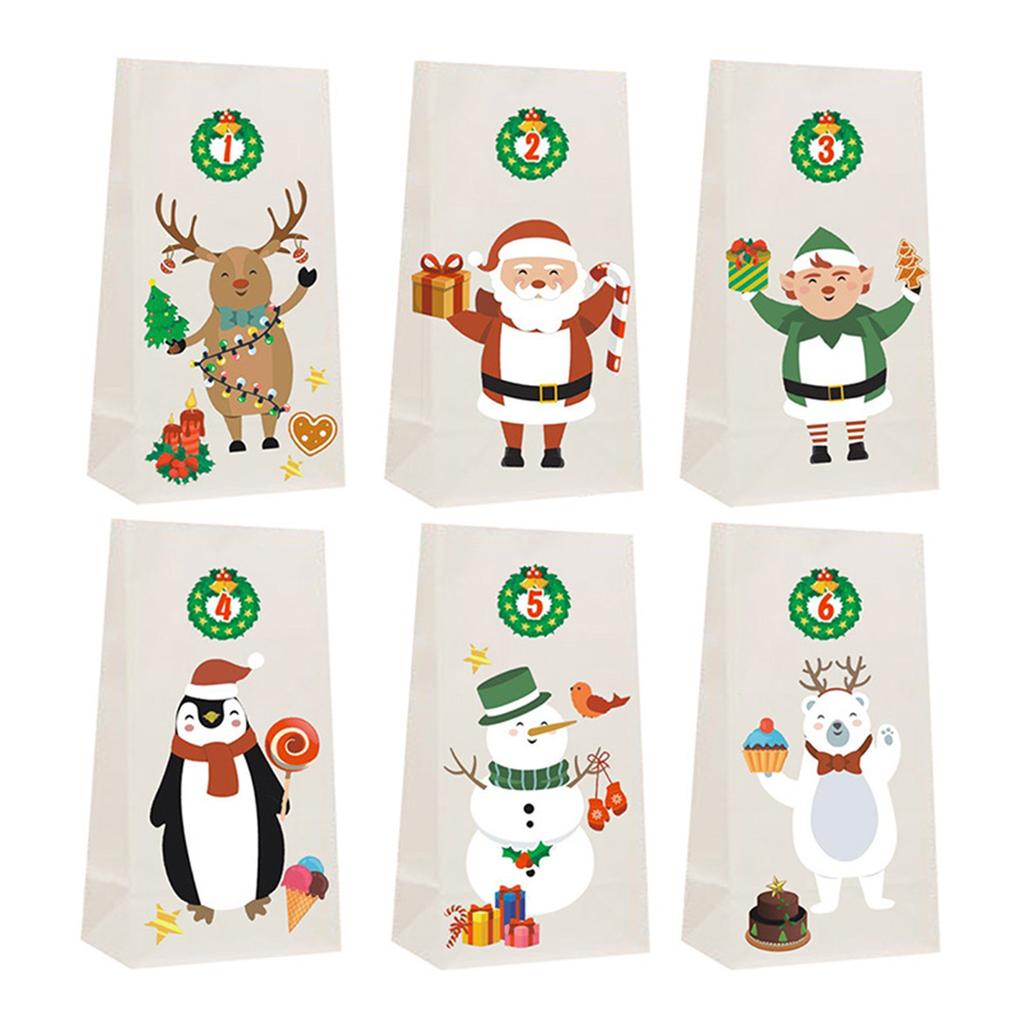 DIY Christmas Sticker Bag Children Gift Bag Handmade Crafts