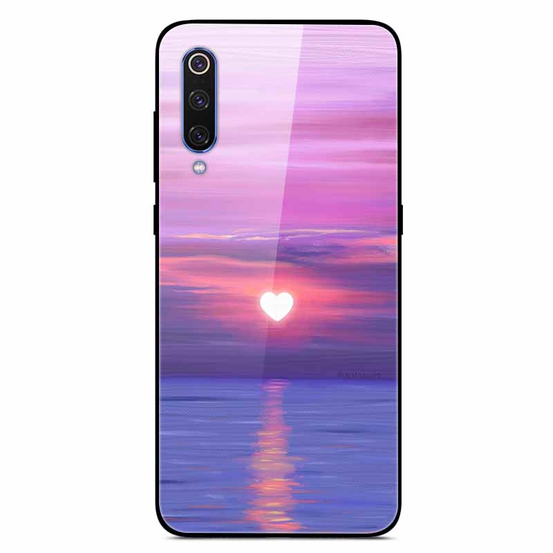 For Xiaomi Mi A3 Cases Luxury Tempered Glass Space Phone Covers for Xiaomi MI 9 Lite Case 9lite MiA3 Hard Back Shell Protective
