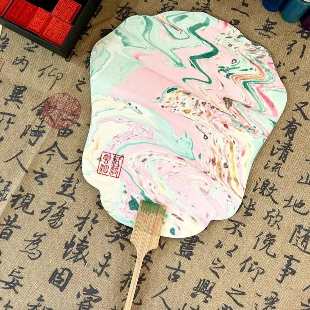 Fashion Ornament Paint Fan Makers Art Decor Making Fan Handmade Fan Hand-painted DIY Material Package