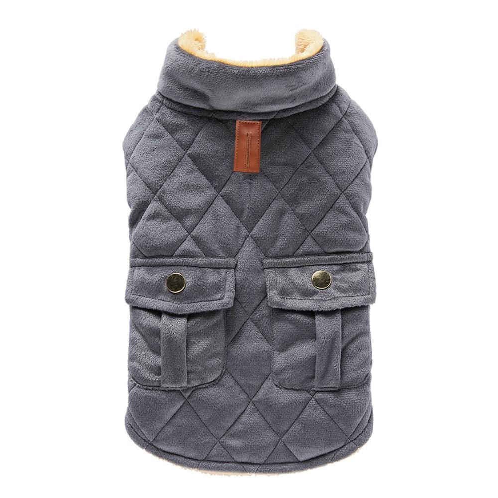 

Winter Warm Soft Plush Dog Coat For Cold Weather Pet Vest Pet Dog Jacket With Two Pocket For Small Large Dog Cats Padded Clothes S
